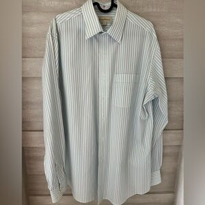 Tommy Bahama Men’s Blue/White Striped Dress Shirt - 15 1/2 34-35